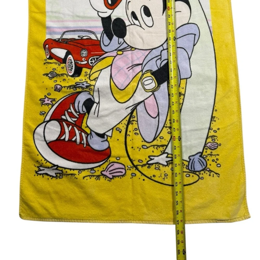 VTG 90s Disney Beach Towels Mickey & Minnie Mouse Bundle Retro Franco Cotton